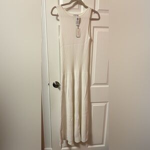 Babaton Aritzia Ivory Sleeveless Maxi Dress Size M